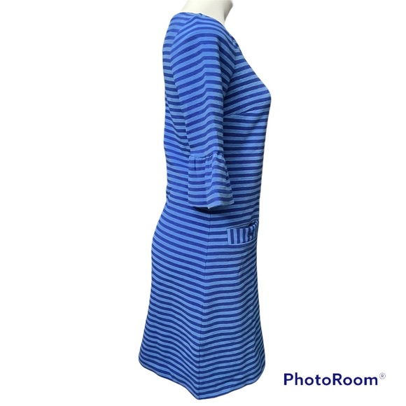 Lilly Pulitzer Alden Dress Blue Grotto Ottoman Stripe - Size Small - Picture 4 of 10